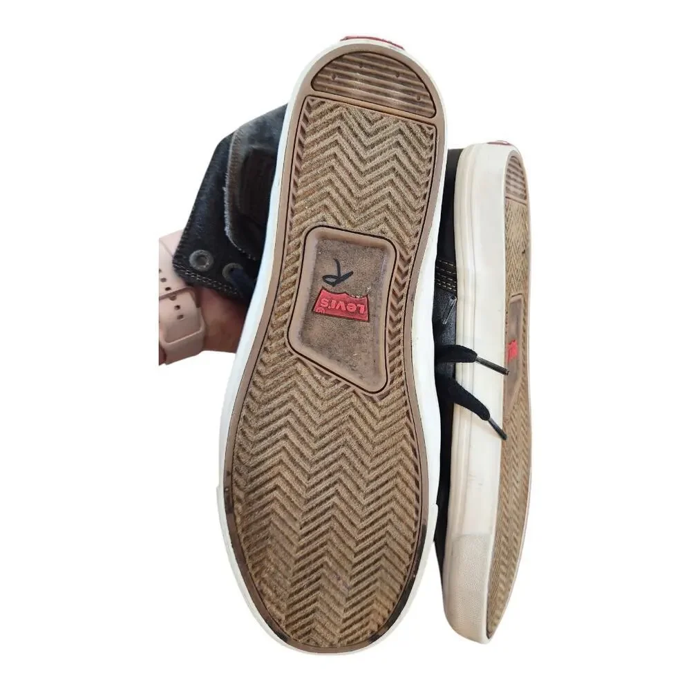Levi Strauss & co. 501 mens hi-top shoes‎ sz 9.5 black & gray sneaker